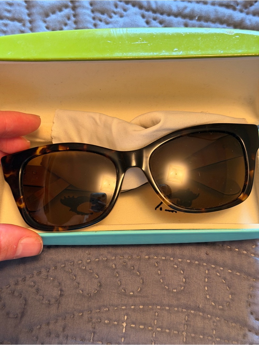 Kate Spade Alora Polarized Tortoiseshell Women's Sunglasses - Brown Lenses